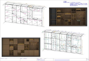 ■社屋用大型インテリアシェルフ